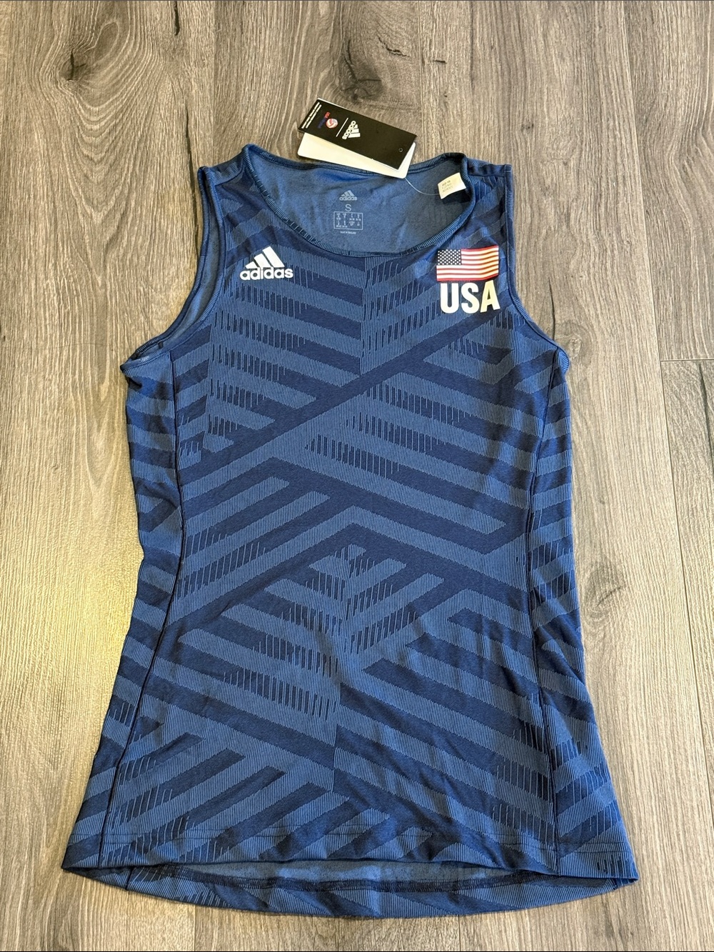 adidas Navy USA Performance Volleyball Tank Versatile Team USA Olympics Jersey